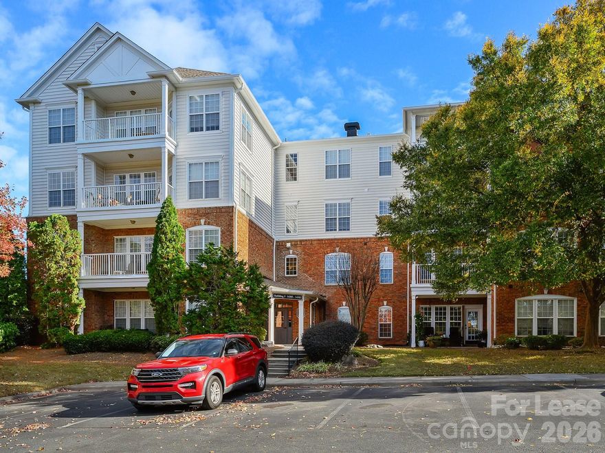 Beautiful 2 BR 2 BA condo in the heart of Ballantyne.  New LVP flooring, new carpet, new lighting and freshly painted.  Wonderful gated community and condo is 2nd floor unit with elevator access.   Easy walking distance to Ballantyne Village and the Ballantyne Bowl.  Restaurants and shopping all close by. Very nice balcony overlooks private green areas.