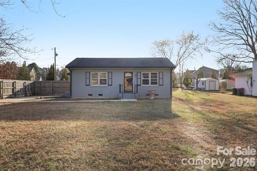 Updated, Private, and Minutes from Charlotte.  This charming 2 bedroom, 1 bathroom home is the definition of "turnkey."  Featuring a modern interior and a full appliance package (fridge, washer & dryer included!) it's ready for you to drop your bags and start living.  Enjoy a secluded feel on your own property while remaining close to the city's best shopping, dining and medical centers.  Perfect for first time buyers or those looking to downsize without sacrificing location.  Schedule your showing today!