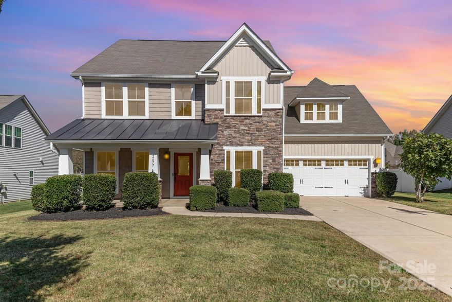 Back on the market due to no fault of the sellers.  This move-in ready home you’ve been waiting for in the highly desired Laurel Park community! Step inside to find wide-plank LVP flooring throughout the main living areas, filling the home with a bright, open, and inviting feel. The spacious kitchen features Corian countertops, a bar seating area, abundant cabinet space with elegant crown molding, and stainless steel GE appliances—refrigerator included!

Enjoy casual meals in the breakfast area with plantation shutters, overlooking the open floor plan perfect for entertaining. A flexible main-floor bedroom or office with double French doors connects to a full bath, offering the perfect setup for guests or work-from-home needs.

Upstairs, the primary suite impresses with a tray ceiling, two walk-in closets, and a luxurious bath featuring dual vanities, a soaking garden tub, and a separate shower. You’ll also find an oversized bonus room (or 4th bedroom) plus three additional bedrooms and another full bath with dual sinks—plenty of space for everyone!

The flat, usable backyard is perfect for play, entertaining, or even your dream in-ground pool. Washer and dryer convey, making this truly move-in ready!

Enjoy resort-style living with Laurel Park’s fantastic amenities of this neighborhood and getting to I-85 in 5 minutes. 4 Grocery stores within a mile and two public parks and a dog park within a mile! Neighborhood high school students going to West Cabarrus walk or ride bikes to school in this neighborhood as the school property backs up to the neighborhood.

Seller is offering the buyer a credit up to 6k for countertops and 10k for flooring with acceptable offer.  The buyer can use this how they please.