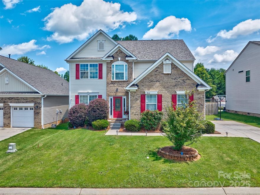 Welcome home!!  Great 4 bedroom and 3 bath house with open floorplan!  Oversized kitchen with tons of counter space and room to move around!  First floor offers bedroom and full bath, large great room that is open to the kitchen with eat in area and formal dining room or office/flex space.  Upstairs offers large primary bedroom with sitting room OR  can be enclosed for additional bedroom/office space, 2 additional bedrooms, full bath , laundry room and small loft. Would also be good multi generational space with first floor for teenagers or in laws.  Home offers car charging station and big garage space.  Private fenced in backyard with patio. Close to I77 for easy commute  to Charlotte or Fort Mill and south to Columbia and beyond.  This house is close to the pool and playground.  NEW ROOF! THIs home has been well taken care of and maintained. New dishwasher and updated primary shower too. Come see this 1!!