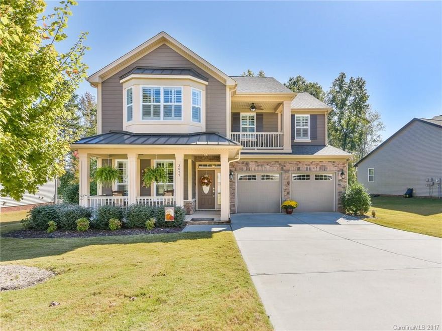 Immaculate home in desirable Shelly Woods.  Too many features to list including open concept floor plan, 4" Plantation shutters throughout the home, upgraded floors on first floor, crown molding, seamless shower in MBath. SS apps, gas cooktop, tile backsplash, large kitchen island! Butlers Pantry! Large secondary bedrooms and closets, iron rail. Sunroom! Stacked stone fireplace. Large front & back outdoor covered porches!  Fiber cement siding. Wired outdoor lighting. Home warranty. Like new!