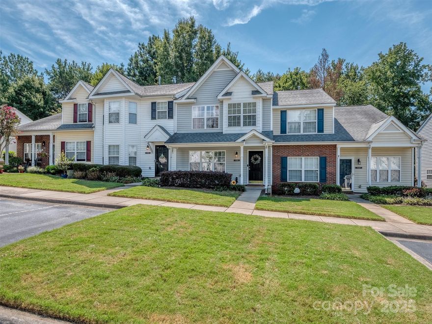 Come to Indian Land and check out all of the new developments that are making the area AMAZING!  This meticulously maintained townhome is pristine & move in ready! The rocking chair front porch invites you in to the oversized great room with Updated LVP flooring, updated ceiling fan, & gas log fireplace.  The kitchen has an island, recessed lighting, built-in microwave, & access to the rear deck. The 2nd floor primary has vaulted ceiling & updated primary bath with LVP flooring.  The secondary bedrooms are spacious & the back yard is private with a beautiful deck.  A New HVAC System will keep you cool as a cucumber for years to come as well. Hanover has a community pool, picnic area, & community playground.  When you leave the community, you will find that the options for retail therapy, dining, & nightlife are seemingly limitless.  Check out the new Costco, Target, Whataburger, Swig, Panda Kitchen, close proximity to Ballantyne & MUCH, MUCH more!  You will not be disappointed in anything that this home and location have to offer.  Go see this lovely townhome today & enjoy life in the Carolinas!