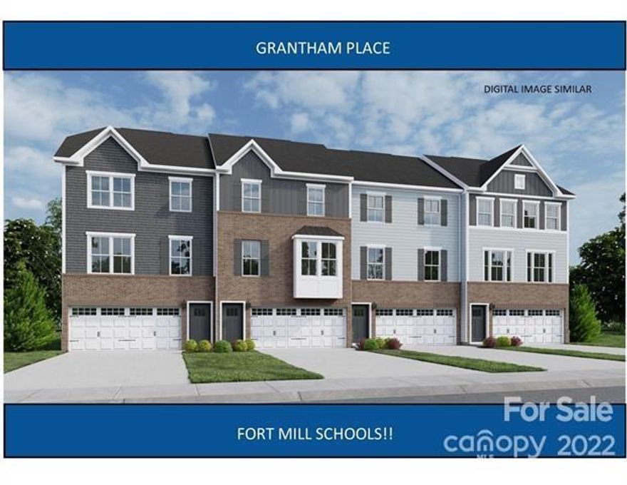 This 3-story townhome offers a great open living concept with a large lower level Finished Rec Room.  LVP flooring in Foyer and throughout the main level, along with a spacious kitchen with a large kitchen island. A bright Dining Room provides lots of natural light and extra space for entertaining.  A sliding glass door at the rear of the home opens onto a 10 x 12 deck to enjoy your beautiful summer evenings. 3 bedrooms and a laundry room on the upper level including the owner's suite which features a walk-in shower AND a garden tub! There is an option to add a full bath on the lower level where the rec room is located. Trinity Townes is a half mile from Lake Wylie access and 1/2 mile from Model A Brewing and popular restaurants and shopping. I-77 is a short drive away for an easy commute. Jan 2023 delivery.