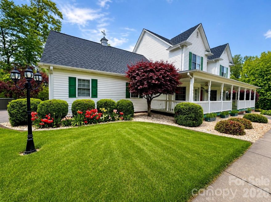 STUNNING .93 acre corner lot located in the quiet neighborhood of Sherwood Forest. Beautiful curb appeal leads to the spacious front porch with ceiling fan and porch swing. Well-maintained home offering a functional floor plan with multiple living areas, hardwood flooring, plantation shutters and abundant natural light throughout. The Great Room has cathedral ceilings, gas fireplace and built-ins. Arched doorway leads from the foyer to the dining room with bay window. Kitchen provides ample cabinet and counter space showcasing Corian countertops, SS appliances and a breakfast nook with built-ins and tile backsplash. Large primary bedroom ensuite with jetted tub, separate shower, WC, double walk-in closets and access to the screened porch. Two additional bedrooms and full bath upstairs overlook the foyer. Laundry on main with utility sink. Separate back steps off kitchen leads to bonus area over the double garage. Downstairs is an additional 976 square feet with a partially unpermitted finished area heated via mini-split. This area has a family room w/ LVP, entertainment center and a 1/2 bath. Large storage area with plastic shelving. There is also a second driveway that leads to an oversized double garage in the basement with worktable, utility sink, wall heater and central vac. Outside enjoy the covered deck, screened porch, terraced side yard and fenced backyard with sprinkler system. Dual HVAC 2024, Appliances 2 years old, water heater 3 years old. Termite bond w/ A1. Propane tank leased w/ Heritage. Generac generator. Security system. House is wired for sound, but not currently hooked up. City water. Tax card shows 4 bedrooms. FROG was used as bedroom previously. Septic permit reflects 3 bedrooms. Per Seller, $30/annual HOA for streetlights is voluntary.