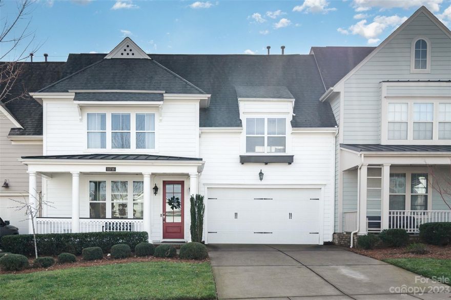 ***OPEN HOUSE CANCELLED*** HIGHEST & BEST BY 9:00PM FRIDAY  Low maintenance living at its finest in the desirable neighborhood of  The Townes at McCullough! This townhome offers an open floor plan, allowing for plenty of natural light throughout the spacious main floor. Living area showcases built-ins shelves with cabinet storage and a gas fireplace. Dining area overlooks the fenced backyard, and flows effortlessly into the airy kitchen. Complete with marble countertops, farmhouse sink, and beverage fridge, great for entertaining! Large pantry and separate mudroom make for practical storage areas. Upstairs features primary bedroom with tray ceiling, double walk-in closets & a spa-like ensuite with marble counters, soaking tub and subway tiled shower. Two additional ample sized bedrooms w/ great closets & full bath complete the upper level. Be sure to check out the community features including pool, tennis courts, and fitness center!