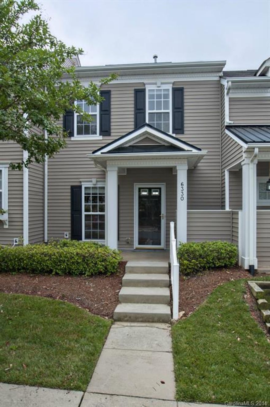 Move in ready! SELLER WILL PAY $2000 IN CLOSING COSTS! All appliance convey including washer/dryer, Refrigerator is 1 year old. Private patio with storage area, can add fence for added privacy.  Corner kitchen w/bar. Open great room w/ half bath on main, 2 large bedrooms up both with ceiling fans.  Full bath up with large garden tub.  Located just minutes from Ballantyne and I-77.