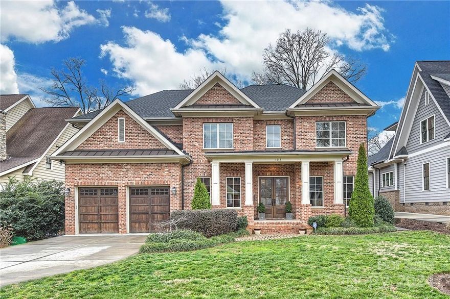 Stunning custom built brick home in the heart of Dilworth. Built by Joe Dancy and completed in 2012 (was on the Dilworth home tour) this home offers incredible detail throughout.  Beautifully inspired chef kitchen with SS appliances, double dishwashers and BK area.  Gorgeous den w/built-ins/gas FP.   Guest suite on main with Master up.  Huge bonus on second floor with cooler drawers.  Laundry up/down. Playroom can be used as a 6th bedroom.  Beautiful screened porch and attached 2 car garage.  Walk to Freedom Pk, shops & cafes. Must see!!  Showings start at 11am on 2/22.