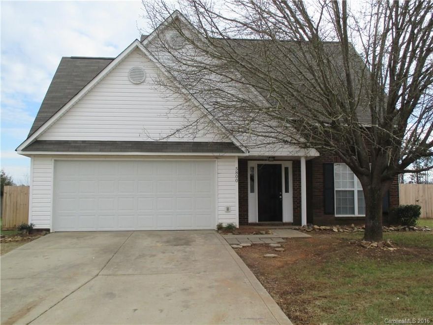 Charming home located in the sought after town of Indian Trail, NC. This home features an open floor plan with a two-part living area including a large living room on the main floor and a second-story loft giving the rooms a super spacious, airy feel. The updated kitchen boasts granite countertops and stainless steel appliances. The three bedrooms are generous sizes, and the Master comes fully equipped with a private Master bathroom. The large backyard is perfectly enclosed with a privacy fence.
