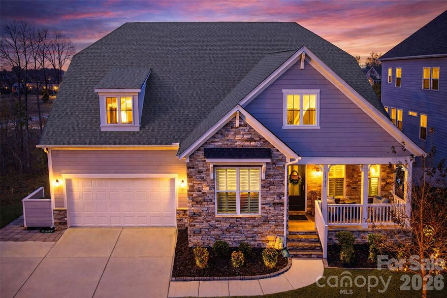 Preferred lender offering huge limited-time lender credit plus free appraisal with seller-accepted offer.

Experience luxury redefined in this immaculate ranch-inspired Pikewood floorplan that over delivers with a spacious finished basement. This home offers efficient single-level living, great for accessibility and ideal for aging in place or multigenerational living possibilities. Beautifully situated on a premier private lot in the highly desirable Walden community, your new home is thoughtfully designed with 5 bedrooms, 5.5 bathrooms.  Providing exceptional comfort for modern living, this home also includes a versatile office/den/bedroom on the 2nd floor complete with its own full bath.

Step inside to an open-concept main level ideal for entertaining, featuring a gourmet kitchen with GE Café Series appliances, quartz countertops, elegant glass cabinetry, a large center island, and abundant storage. The primary suite is a serene retreat on the main level with 4” plantation shutters, a spacious custom walk-in closet, and a spa-inspired ensuite bath.

Every bedroom boasts its own private bathroom. Additional enhancements include epoxy floors in the garage, a 4-ft extended garage length, widened driveway, and a large unfinished storage room in the basement with the potential to be finished to suit your needs. Pre-wiring for audio and security adds modern convenience.

The backyard is a true oasis—super private and perfect for entertaining. Enjoy Techo-Bloc Blu pavers, a stylish retaining wall, a fully equipped gazebo with bar, intimate gas fire pit, and an outdoor kitchen featuring a commercial-grade grill and dual burners. With ample space to add a pool, the possibilities for creating your dream retreat are endless. Attractive custom woven wood/grass Roman shades in the family room add warmth and character.

Located within minutes of Birkdale Village, Lake Norman, parks, greenways, NorthStone Country Club, the U.S. National Whitewater Center, golf, dining, and quick access to I-77 and top-rated schools—this home delivers the ultimate Huntersville lifestyle in a top school district. 

Outdoor charm meets modern luxury in this one-of-a-kind property. Don’t miss this exceptional opportunity!

* rendering of pool are digitized and are shown to depict a possible future pool