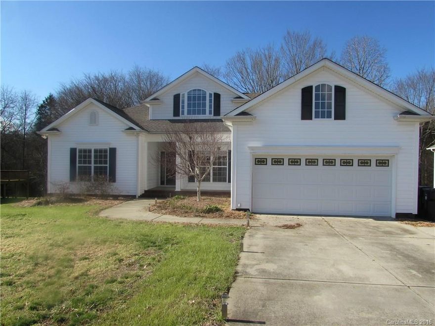 Very nice 4-bedroom ranch with upstairs loft. Split floorpan. Master is large, luxurious and has tray ceiling and separate access to deck. Move in ready. Freshly painted and carpets all professionally cleaned. Open floor plan, lots of natural light with vaulted ceiling in great room and tray ceiling in dining room. Large lot, with deck overlooking fenced, wooded back yard. Roof is five years old. Whole house water filtration system is two years old. Great schools and low Cabarrus/Concord taxes.