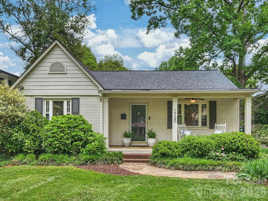 Welcome to this beautifully renovated Plaza home, where timeless character and historic details blend seamlessly with modern updates. Enter from the covered front porch into a spacious living room filled with natural light. The dining area features an original built-in china cabinet, perfect for showcasing your favorite pieces. The renovated kitchen boasts a large eat-in island, stainless steel appliances, under cabinet lighting, farmhouse sink and designer pendant lighting. A cozy gas fireplace adds warmth and ambiance, making the kitchen the heart of the home. Three spacious bedrooms feature hardwood floors, updated lighting, and custom window treatments. Glass accented french doors on one of the secondary bedrooms and an attached half bath makes it an ideal room to use as a flex space or office. A luxuriously updated full bath includes updated countertops and vanity, renovated tile and large shower-bath combination. The laundry room includes additional, built-in storage. Outside, the private backyard is fully fenced and includes a large, freshly stained and sealed deck and mature landscaping. New roof in '25.