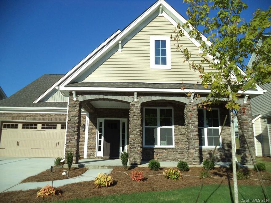 Stunning NEW home! This home is perfect for so many buyers because it has two bedrooms down and two upstairs. Both rooms upstairs can be used as a bonus room. Double ovens, gas cooktop, hardwood floors, separate study and a covered porch! Friendly neighborhood!