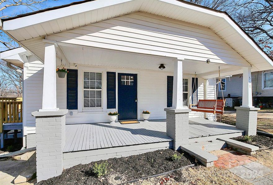 Welcome home! Sitting on a large corner lot, this beautifully renovated mill home is a short walking distance to growing Downtown Kannapolis. Kick off your shoes, and unwind on your picture-perfect front porch. Upon entrance, you’re warmly greeted w/ an open floor plan leading into a spacious kitchen, and large living room perfect for hosting friends and family. There are two ample size bedrooms, a stunning full bathroom w/ plenty of extra storage. This home features new white kitchen cabinets, quartz countertops, stainless steel appliances, new fixtures, LVP flooring, freshly painted, and newly built back deck. The basement is a blank canvas; w/ over 1000 sq. ft. of garage, workshop, or ready to be finished and turned into additional living space. The West Ave District features restaurants, shops, the historic Gem Theater, the NC Music Hall of Fame, the NC Research Campus, public library, & the Atrium Healthcare Ballpark. No HOA's! Book your showing today!