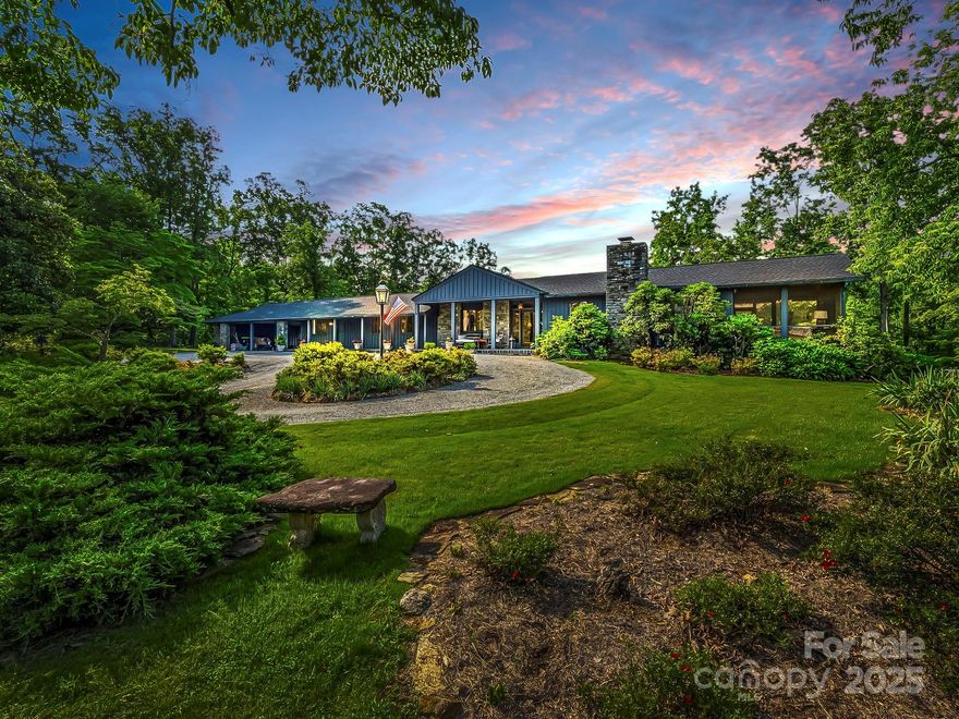 Big PRICE IMPROVEMENT!!  Welcome to Maison De Fiori, a mid-century modern retreat where style meets serenity. This elegant 3-bedroom, 3.5-bath residence offers over 3,100 square feet of thoughtfully designed living space. Glide from sleek interiors to expansive outdoor living with a seamless flow that invites alfresco dining by the private pool. The spacious primary bedroom features tranquil garden views and a luxurious en suite, ideal for quiet moments or justified naps. Nestled just minutes from Landrum and the charm of downtown Tryon, daily errands are practically a scenic stroll. Whether hosting under starlit skies or savoring quiet mornings, this home blends sophistication with down-to-earth comfort—no green thumb required, but appreciated. "Maison De Fiori"—the flower house—blooms with possibility, ready to become the backdrop for your most cherished moments.