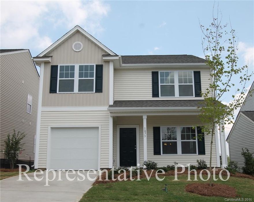 Minutes from downtown York and Lake Wylie, desirable York County schools & NEW! This 4bd/2.5bth home keeps value up and price down at just $82/HSF! The open floor plan features a huge great room, private study,  breakfast area & separate dining on the main level. Upstairs features master suite with private master bath & sitting area plus 3 secondary bedrooms with shared hall bath. Quality finish with just the features you need.