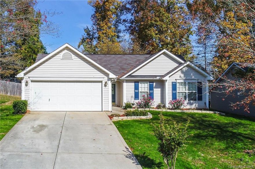Move-in ready!! Open concept and natural lighting throughout. Features vaulted ceilings and gas log fireplace in living room with a surround sound system. Large fenced in backyard/patio perfect for entertaining. Won't last long!