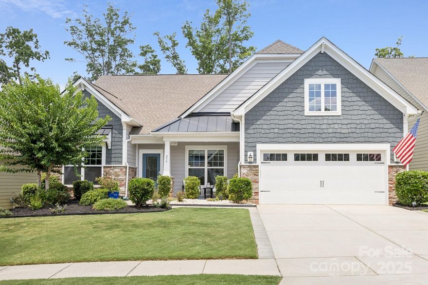 Step inside this spacious 3-bed, 3-bath home and discover nearly 3,000 square feet of style and functionality designed for effortless living. The open floorplan is anchored by a stunning gourmet kitchen featuring soft gray-tinted maple cabinetry, striking Giallo Fiesta granite counters, and hazelnut oak hardwoods throughout the living areas. Enjoy outdoor serenity from your expansive 12x14 screened-in porch, overlooking a private backyard with no homes directly behind, and enjoy evenings under the stars sitting by your outdoor fireplace. The layout offers incredible flexibility with a main-level owner’s suite and guest bedroom, plus a third bedroom, full bath, and bonus room loft upstairs — perfect for guests or hobbies.  Located in Summerhouse at Paddler’s Cove, enjoy scenic walking trails encircling a private lake, and paddle sport access to Lake Wylie.  Enjoy access to 2 neighborhood pools, excellent schools. It’s a lifestyle you’ll want to call home!