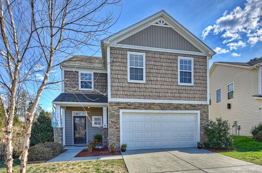 REDUCED $20K Off Original List Price!!! Well maintained home, ready for you! Beautiful yard, with fence in back. Open concept floor plan downstairs, with large loft up. Check out the extra large master bedroom/bathroom! Loft space upstairs is great for second den, or playroom. Tons of storage in this home as well! Refrigerator stays. All lawn equipment at the home stays as well! Home is convenient to I-485, I-85, UNCC, Concord, shopping and more!