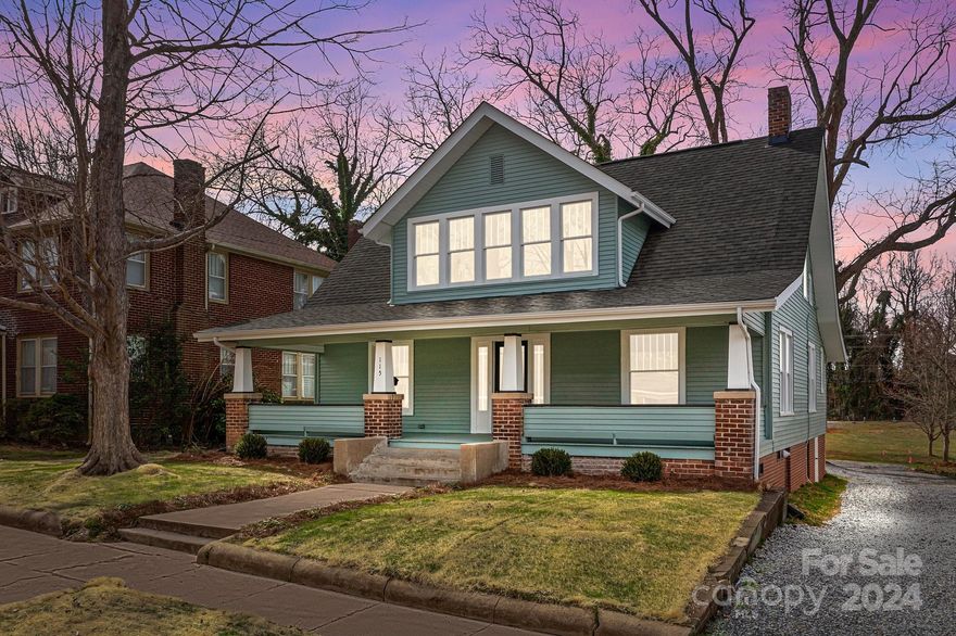 Absolutely STUNNING 1920's home that has been completely renovated to it's prime offering 4BR-2.5BA! This remodel speaks for itself as soon as you walk through the door w/ attention drawn to the original character & details of the home. Original interior doors have been sanded down & stained to original color pallet, original refurbished wood windows, gleaming refinished wood floors, new lighting, spacious bedrooms w/ primary on the main & fully renovated bathroom. Gourmet kitchen has been fully renovated w/ full size pantry, tile backsplash, quartzite counter tops, new soft close cabinetry, tile flooring and stainless steel appliances. Wide staircase leads up to 3 large guest bedrooms w/ oversized closets & a fully renovated bathroom with tile walk-in shower featuring glass doors. Additional updates include: plumbing, HVAC, exterior electrical panel box, & roof. This home has truly been renovated to please & allows you to move your furniture right in & settle down.