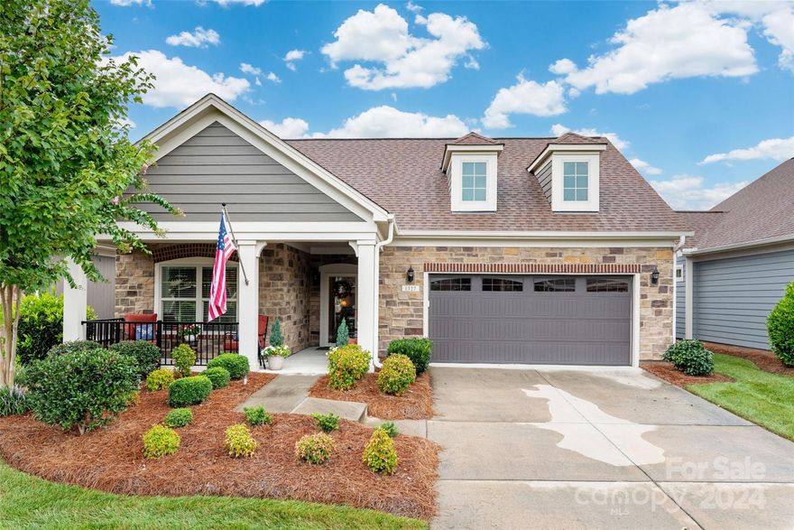 Discover the perfect blend of comfort and convenience in this stunning ranch-style home nestled in the 55+ community of The Courtyards at Emerald Lake. This open floor plan features a spacious living room with a cozy gas fireplace, elegant tray ceilings, and arched doorways. The gourmet kitchen is a chef's delight with quartz countertops, stainless steel appliances, a gas range, and an island that opens to the dining and living areas.
Relax in the master suite with a large zero-entry shower, dual sinks, and a walk-in closet. Enjoy your morning coffee on one of two rear patios—a private uncovered patio or a screened-in retreat overlooking a serene, flat yard backing lush green space.  
Residents enjoy a vibrant community lifestyle, with access to a beautiful clubhouse, outdoor pool, fitness center, and walking trails. The community also offers regular social activities, lawn and exterior maintenance are included, and easy access to I-485, Harris Teeter, and Emerald Lake Golf Club.