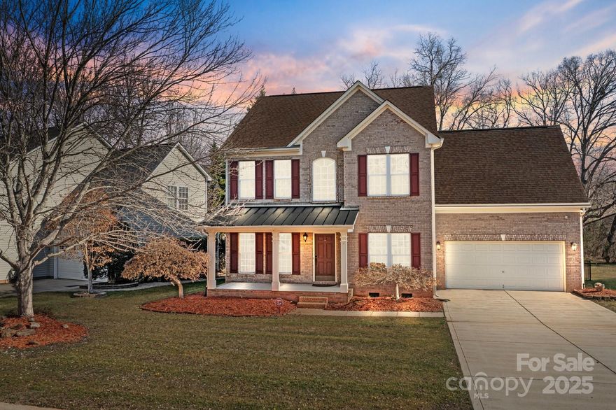 Welcome to your 4-bedroom 2.5 bath three-level home featuring new English Oak flooring on the entire first level. Enjoy a bright, open floor plan ideal for entertaining. The eat-in kitchen comes with a new gas range, disposal, and fridge (all convey). Relax in the cozy sunroom with access to a fenced yard. Upstairs, discover four bedrooms plus a third-floor flex space perfect for an office, media room, or play area. The newly fenced, level backyard backs onto a wooded common area and includes a large deck for outdoor gatherings. A refreshed first-floor laundry with new washer and dryer convey. The community pool within walking distance, and available Google Fiber make this home a true gem. All this is just a short stroll from Purser Hulsey Park & Community Garden and minutes from Historic Downtown Matthews with its restaurants, community center, parks, and festivals.