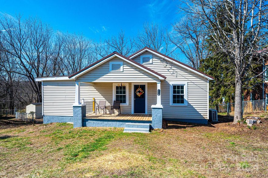 CUTE AS A BUTTON!!!  This remodeled bugalow wont last long! The home has been updated throught out including the following: Plumbing, electrical, windows, Doors, Flooring, Paint, 4 mini splits on main level and one in the parcial basement.  Just move on in... bring your clothes and furniture because all appliances will stay including the 65# TCL TV and gas log Fireplace in the living room.  The kitchen and dining area are seraparated by unique hand picked dresser convereted into a workspace bar. New kitchen cabinets with Deep stainless steel farm sink. Wall shelves and a natural gas stove enhances the kitchen with brick wall accents.The barn door opens into a  large Primary bedroom with ample room in the walk in closet! There is a Cute nook area too!  Many of the rooms have tounge and groove reclaimed wood on  ceilings, bathroom has a  bamboo ceiling. Fenced in back yard!  Adorable home!