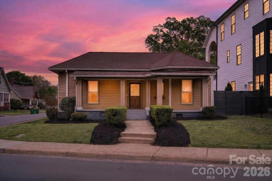 Welcome to this absolutely charming one-story home in the highly desirable Villa Heights area, offering 3 bedrooms and 2 full baths with timeless historic character and modern updates throughout! This inviting property features updated paint, appliances, and fixtures, creating a fresh and move-in-ready feel while preserving its original charm. Enjoy city skyline views right from the driveway, a rare feature in this sought-after location. Conveniently situated within walking distance to NoDa and Optimist Hall, you'll have easy access to dining, entertainment, shopping, and neighborhood attractions. A great opportunity to own in one of Charlotte’s most popular in-town neighborhoods. Schedule your showing today before this gets snatched up!!