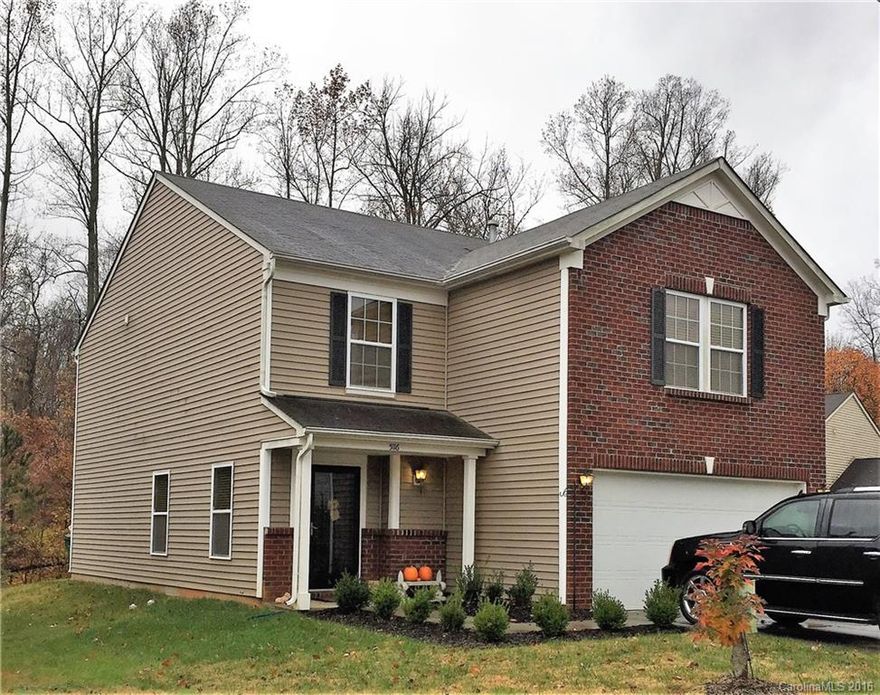 This 4BR 2.5BA home is move in ready. Foyer opens dining, family rm, breakfast and kitchen. Large deck off breakfast area.  All bdrms up w/large master suite, trey ceiling, walk-in closet, garden tub. 2 Car Garage. Lots of windows to enjoy the views of the backyard.  Lot backs up to woods. Conveniently located to shopping, interstates, dining and easy commute to Uptown, Charlotte and Concord Airports.