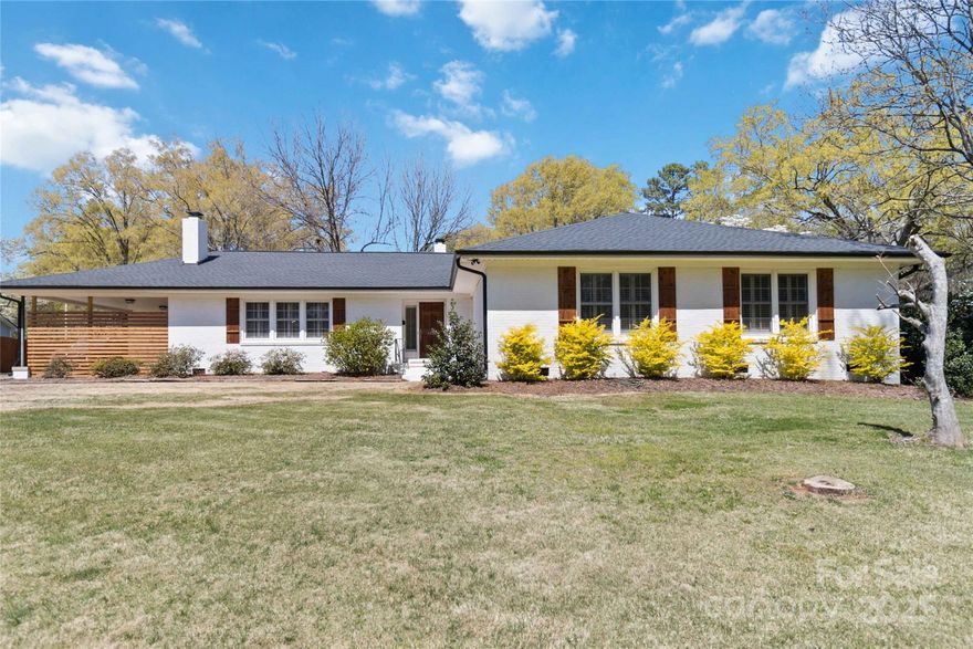 This charming 4-BR, 3-BA brick ranch offers comfort and functionality. The updated eat-in kitchen includes quartz tops, an island, double ovens, and a five-burner gas cooktop. The formal dining room has a wood-burning fireplace perfect for family gatherings. The den includes a fireplace w/gas logs & built-in bookcase. Hardwood floors throughout the home are warm & inviting. Two bedrooms have updated bathrooms-both have walk-in showers & quartz tops with double sinks. Bathroom #3 has also been updated & features a tub/shower combo & a single sink w/quartz a top. In January 2025, the home received a new roof, ensuring durability & peace of mind for years to come. A new HVAC system was installed in February 2025, providing efficient climate control to keep the home comfortable in all seasons. The backyard is enclosed with a privacy fence & includes a shed for extra storage. This home is ideal for families seeking a comfortable, functional, & inviting space in a desirable neighborhood.