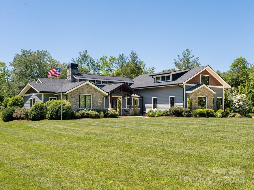 Custom built builder's home--First time on the market! Set on a spacious, level 3.68-acre lot bordered by Gap Creek, this home features a partially fenced yard enclosing a heated saltwater pool with a slide, a hot tub, and a pool house with a full bathroom. Inside, the clerestory vaulted ceiling in the great room and an open floor plan create a bright and airy atmosphere. The split bedroom plan and bonus room with a full bath over the garage add versatility. Finishes include hand-scraped maple engineered hardwood floors, tile in wet areas, and carpet in the secondary bedrooms. The Jenn-Air suite of stainless steel appliances complements the kitchen’s granite countertops, soft-close drawers, and a grand island. Relax by any of the three gas log fireplaces, including one in the vaulted primary bedroom with wooden beams, or unwind on the expansive patio and covered front porch. This home blends thoughtful design with luxurious amenities, in a peaceful and gated community.