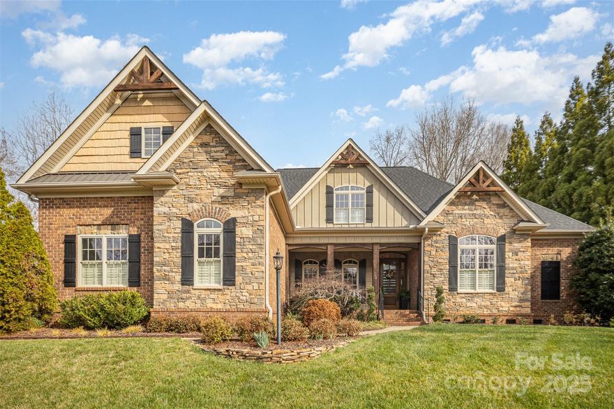 This stunning custom home in the gated community of Stratford Hall is not to be missed. This home features extensive hardwood flooring throughout the main level, exposed beam ceilings in the Great Room & Keeping Room,  & two Gas Fireplaces. The Main level Primary Bedroom is a peaceful retreat w/spacious Bath w/heated tile floor & Custom Closet. There's a Guest Bedroom/Office located on the Main level w/Full Bath. The Kitchen, Keeping Room & Breakfast Room offer a cozy gathering place that's perfect for entertaining. Upstairs you'll find 3 additional Bedrooms, 2 additional Full Baths, and a huge Bonus Room w/Wet Bar. The hardscape patio, outdoor kitchen, composite deck, brick paver patio w/fireplace AND a screened porch makes this backyard an true oasis. The Backyard is fenced & has irrigation. Don't miss the 3-Car Garage & plenty of storage spaces..including the walk-in pantry w/matching cabinet panels! Conveniently located close to Charlotte, I485 and Waverly & Weddington Schools.