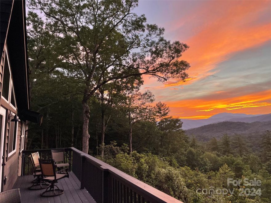 (Note: county records show 881 sq ft plus 217 sq ft of upper-level loft space.  Some of the ceiling heights in this cozy cabin are just below the current building code thus listing data shows 690 sq ft.)  Welcome to Sleepy Bear Cottage. Pristine mountain views and secluded privacy overlooking the Toxaway Creek canyon. Newly renovated, fully furnished cabin in the small, private Round Mountain community 25 minutes from the fine restaurants, breweries, and shops in Brevard, NC-western North Carolina’s best kept secret. “Turn-key” Airbnb/VRBO property. This BIG tiny house features an open floor plan and a granite kitchen counter under a wall of north facing windows. Amazing sunsets, stunning sunrises. Meander through the rhododendron on the footpath that circles the 1.22-acre lot.  A private neighborhood trail leads to a waterfall and creek in Gorges State Park.