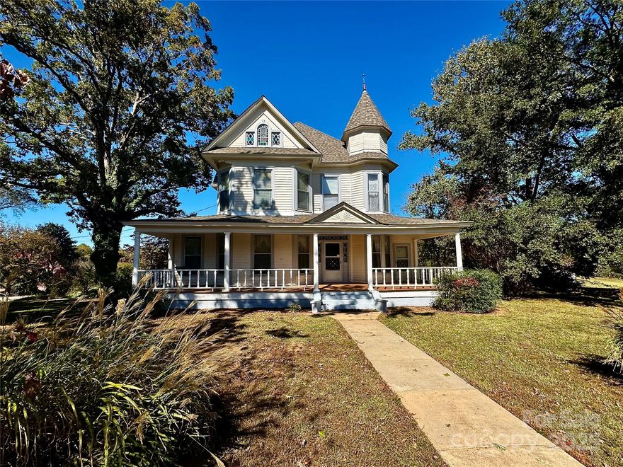 This is a lovely Victorian home.  Septic permit allows 4 bedrooms.  There is also a large bonus room upstairs.  High ceilings, vintage lighting, and ornamental details make this home a treasure. It features an octogonal tower, stained glass windows at the front door and attic gables, 7 FIREPLACES, and a relaxing front porch. The front porch has recently been rebuilt and painted.  There is a sitting room, an office, a laundry room, and a sitting porch off of the kitchen with double screen doors leading out.  The downstairs bathroom has a clawfoot tub and the upstairs bath has a shower.  There is lots of storage in the attic. The ceilings are 10' high.

 It has been estimated by the county to have been built in 1901, however, owners suspect it might be older than that.

The listing includes a second spacious lot.  It is .96 acres and invites a game of family football, badminton, of other activities.


The seller is motivated.