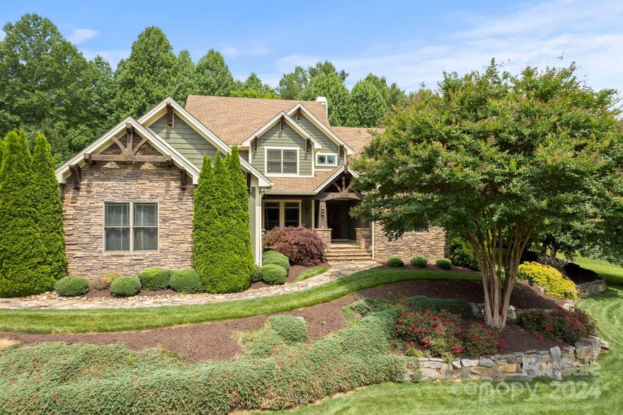 Absolutely stunning home situated on .78 gorgeous acres in highly desirable Berwick Downs- a gated community. Mostly level with fenced in backyard. The main level boasts an amazing open floor plan, impressive entry with vaulted ceiling, great room with floor to ceiling stone fireplace, built-in bookcase, den with fire place, chef's kitchen with granite tops/tile backsplash, upscale appliances, butlers pantry with wet bar, wine cooler and beverage cooler, breakfast bar, dining room with floor to ceiling windows, primary suite with spa-like bath including walk-in shower with Kohler shower system, garden tub, double vanity and designer walk-in closet, guest room and full bath, laundry/mud room with sink, sewing/craft room. The upper level features 2 bedrooms, full bath, office nook and large bonus/ game room, expansive walk-in attic space. Outdoor luxury living at its finest with the covered front porch, huge covered back deck, natural stone firepit area & sitting area. Truly Amazing!