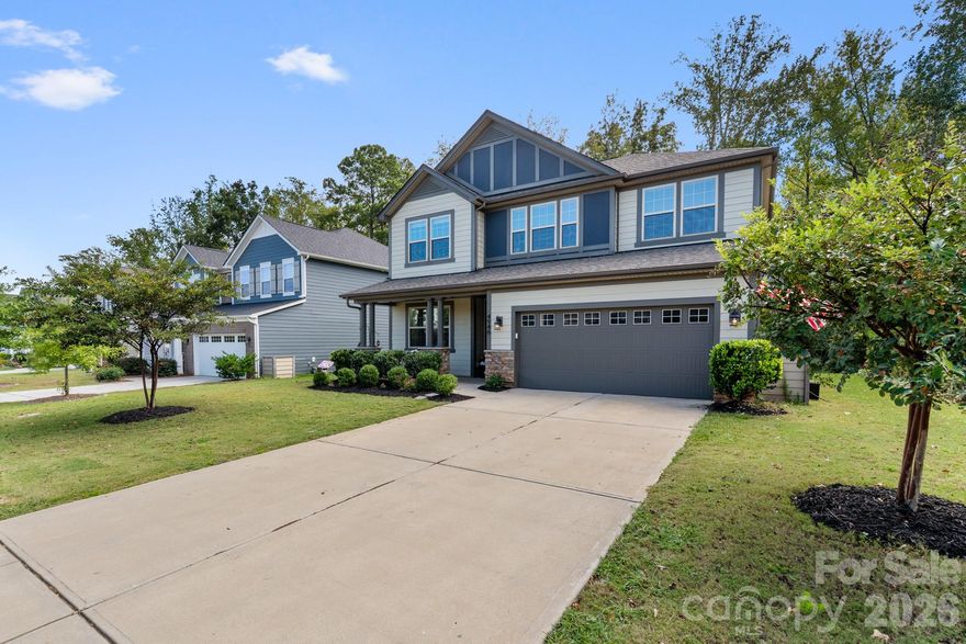 Check this one out, Open Floor plan-3/2.5 home backs up to the nature preserve, providing privacy and beauty. 9ft ceilings/8ft doors. Main level a Drop Zone, Study w/ French doors, living/dining/modern kitchen open area allows for stress free living. Gas FP & custom shiplap/shelving. Kitchen has beautiful granite, backsplash, island, SS appliances, gas cooktop, exhaust hood, wall oven/microwave, rev osmosis water filtration & large walk-in pantry. Hidden play area under stairs! Upstairs: primary bedroom, 2 walk-in closets & bathroom w/ dual granite vanities, spacious shower w/seat, garden tub & separate toilet.  Relax and enjoy.  Award winning Clover School District and LOW SC taxes.