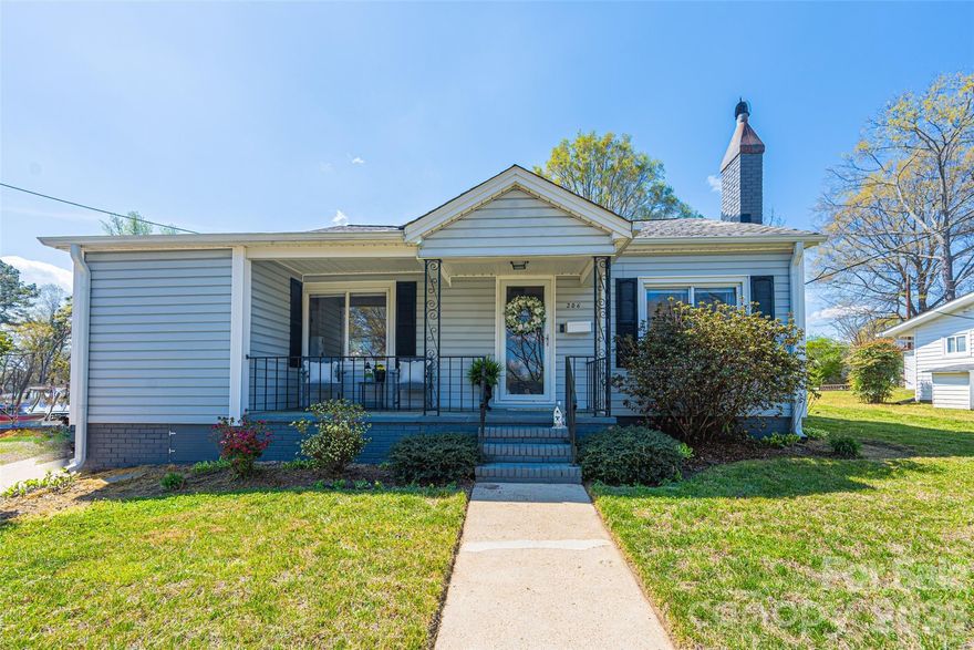 Under $250K & literally Move-In Ready, an ideal opportunity for buyers looking for comfort, convenience, and value all in one! Fall in love with this picture-perfect cottage just one block from the heart of downtown Cherryville...where small-town charm meets everyday convenience. From festivals and local dining to morning coffee strolls, this location invites you to truly enjoy a lifestyle you’ll love.

Step onto the inviting front porch, a favorite place to start the day or unwind in the evening, and into a home that blends timeless character with thoughtful modern updates. Inside this 2-bedroom, 2-bath cottage you’ll find neutral paint and beautiful hardwood floors that create a warm, welcoming feel throughout. The spacious kitchen is a standout both stylish and functional, featuring crisp white cabinetry, granite countertops, a stylish tile backsplash, and stainless steel appliances which includes the refrigerator. 

One of the home’s most versatile features is the layout which offers excellent flexibility with two potential primary suite options, as both bedrooms connect to bathrooms...ideal for guests or multi-generational living. One bath features a spacious walk-in shower for added convenience. Another is the generous flex space, currently used as a sitting room and office but easily adaptable as a dining room or additional living area. This versatile space adjoins the laundry room, which includes a built-in ironing board, and the washer and dryer will remain for that added move in ready buyer. 

Natural light pours in through vinyl insulated windows, while major updates—including a gas pack HVAC system (2022), Crawlspace updates, and an energy-efficient exterior door offer comfort and peace of mind. 
Significant updates include water lines replaced in 2010 and crawl space outfitted with a new dehumidifier and moisture barrier, enhancing the home’s overall value and reliability. 

Step outside to enjoy a private backyard retreat with newly installed privacy-fence and fire pit area-ideal for relaxing, entertaining or letting pets play safely. Additional exterior features include a storage building, 1-bay carport with attached breezeway, covered rear deck, all adding inviting outdoor spaces to enjoy year-round.

Affordable, updated, and full of charm—this home makes stepping into homeownership easy and exciting. Don’t miss your chance at this delightful cottage that checks all the boxes!