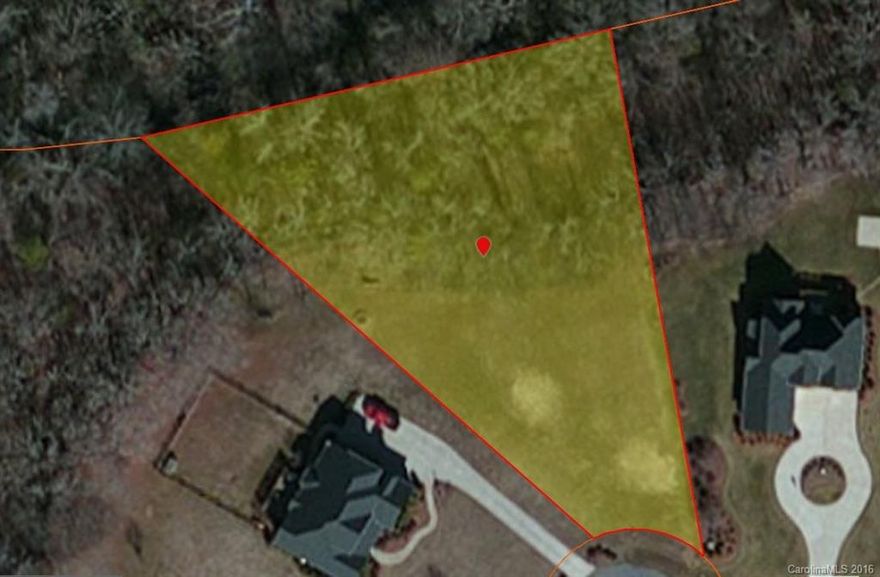 Nice rural, desirable subdivision located just a short ride to I-485 for easy access to different parts of town.  This cul-de-sac lot is half wooded and half open.  Back portion of property is located in flood plain.  Build your dream home here!