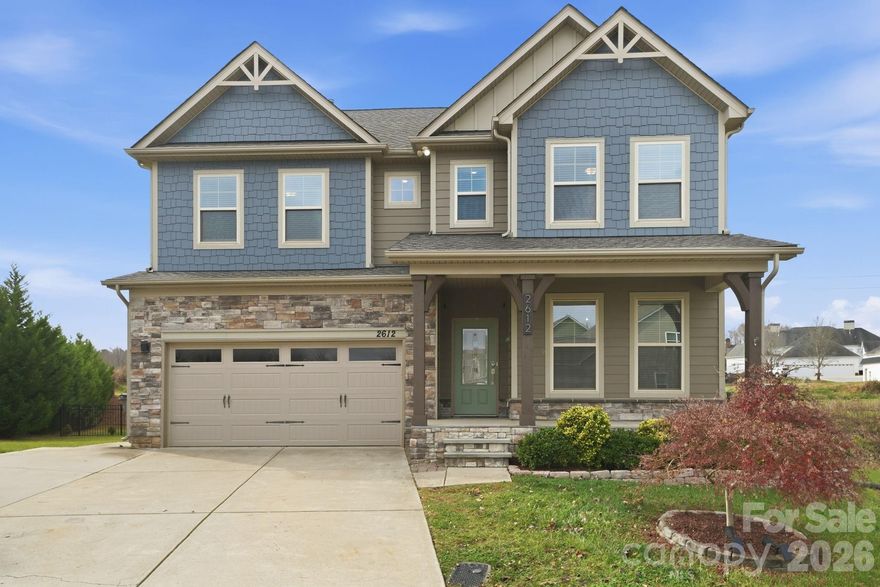 Welcome to your next Home in the desirable community of Kellswater Bridge! Sitting in a quiet cul-de-sac and on a large private lot, this House has been improved with craftsman finishes every step through! An open layout greets you perfect for spending time with family or entertaining. Freshly painted interior of Home! A large kitchen features quartz countertops, large island, stainless steel appliances including wall oven & microwave, gas cooktop, and exhaust hood. Additional cabinets and countertop space has been added to make a coffee/liquor bar.  The main level also includes the Study, Dining Room, and Bedroom with a Full Bathroom. Venture upstairs where you will find the spacious Primary Bedroom with two large walk-in closets with custom shelving, a spa-like bathroom, and newly added LVP flooring.  The Upstairs also has a loft and two other nice sized Bedrooms that share a Full Bathroom.  Retreat to the third level where you'll find the 5th Bedroom/Bonus Room that has its own Full Bathroom. Plenty of closets and storage space throughout the home. Take in the outdoors with the updated Backyard space with an added covered deck, fire pit, and brick/stone pavers highlighted by premium landscaping. Backyard is fully fenced in and backs up to trees and common area with no homes directly behind! New Lowes Foods and shopping center being built that will have direct access from the community to it! Only a few minutes away from the newly revitalized Downtown Kannapolis with all of its boutiques, restaurants, breweries, shopping, and ballpark that it has to offer! Also located close by to Interstate-85 which can take you to Uptown Charlotte quickly or anywhere else in NC!
