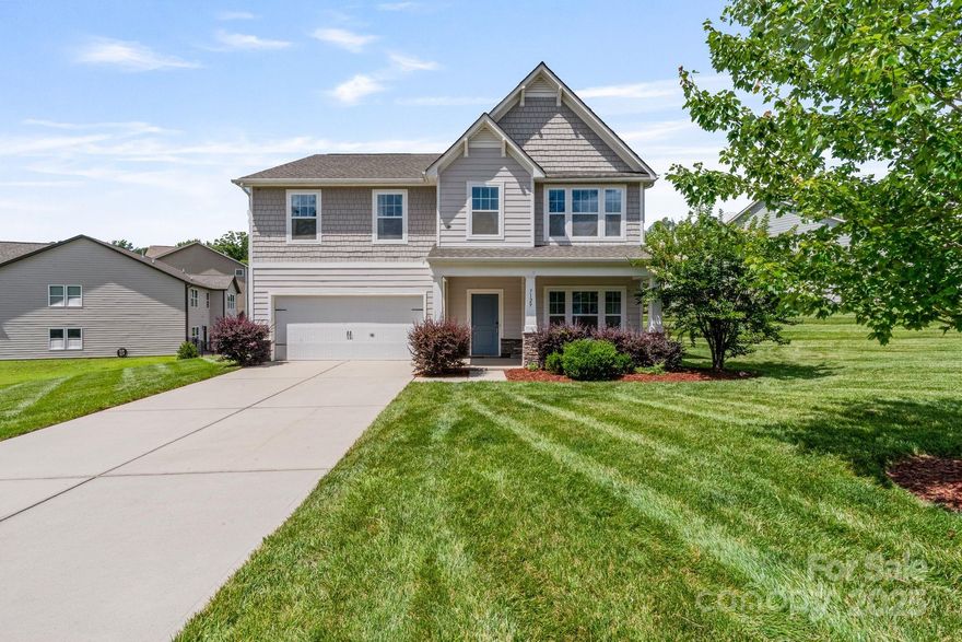 One of the greatest locations in Indian Land, 10 minutes from Ballantyne, 5 minutes from Costco. Move-in ready!  The main floor features brand new LVP flooring and new carpet in the upstairs areas. The open floor plan includes a spacious family room, breakfast area, and kitchen with a large island/SS appliances. tons of storage space. The primary bedroom is located upstairs, along with three guest bedrooms and a large bonus room. The backyard features a patio measuring 568 square feet and the irrigation system, perfect for outdoor cooking and living..