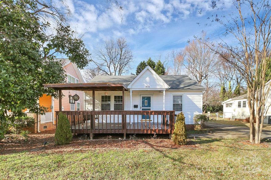 Location,Location,Location! Very well maintained bungalow in the highly popular NODA area. Walk to restaurants, bars ,breweries, shopping and bakeries from your new home in the heart of NODA a few minutes walk to the Lynx Blue Line station.
This 2 bedroom 1 bath has a new hvac in 2023, new roof in 2015, new water heater in 2020 and added blown in insulation in the attic. Front of home has a large partially covered deck great for entertaining and a large fenced in backyard. Great investment opportunity as well with significant development occurring or planned on 36th St and N Tryon St in the immediate area. This home is a must see at this value in this location.