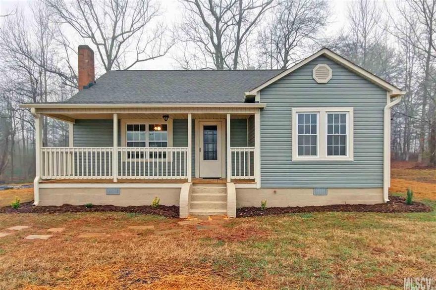 RARE FIND! ADOR-ABLE & Completely remodeled bungalow home on 7.8 acres in heavily sought after Union Grove, NC! Everything is completely new! New Well, Septic, Dual Zone HVAC, Roof, everything is NEW NEW NEW! Tastefully remodeled with custom cabinetry and granite tops in large Island Kitchen! Separate 9 x 13 Dining Room & Room for another large table in open Kitchen! Private Bedroom & Bath upstairs! Cellar basement. Cute setting with plenty of land to have a mini farm! AWESOME property!