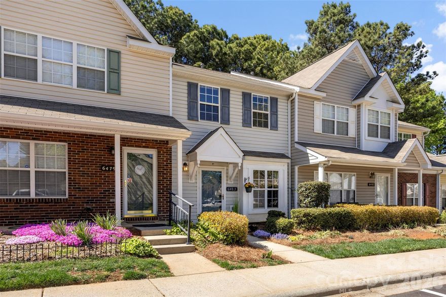 Welcome to Hunter Downs!
This well-maintained 2-bedroom, 1.5-bath home has been thoughtfully updated and is truly move-in ready. Recent improvements include all new stainless steel kitchen appliances (2023), updated ceiling fans and dining room light fixture (2023), a refreshed powder room (2023), a new wooden rear yard fence offering added privacy (2024), and a roof replacement (2022).

The functional layout provides comfortable everyday living, with a light-filled main level that flows easily between living, dining, and kitchen spaces—ideal for both relaxing and entertaining. Upstairs, both bedrooms feature vaulted ceilings, creating an open, airy feel and enhancing the overall sense of space.

Step outside to enjoy the private, fenced backyard—perfect for quiet mornings, pets, or casual gatherings.

Hunter Downs offers wonderful community amenities just in time for summer, including a neighborhood pool, oversized cabana, and sidewalks —ideal for evening strolls or relaxing weekends by the water.

Tucked away in a neighborhood setting, yet just minutes from I-485, this location provides easy access to shopping, dining, and entertainment.

Whether you're a first-time homebuyer or looking for a low-maintenance investment opportunity, this home offers a fantastic blend of updates, convenience, and value.

We look forward to your visit!