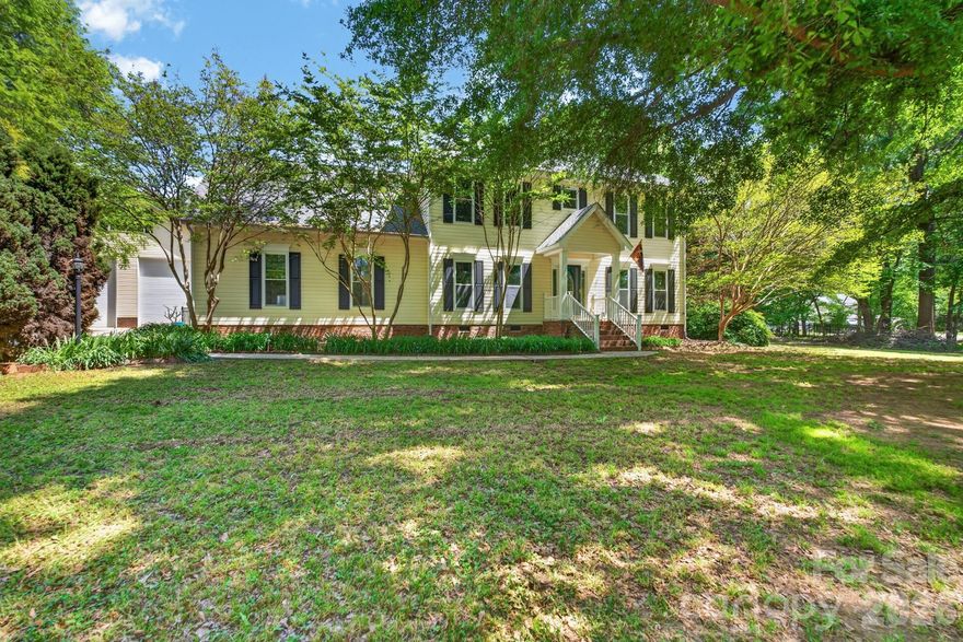 Welcome to this two-story home located on over two acres in Derby Downs.  Bring your list and start checking off boxes in this one with plenty of room.  The home features hardwood floors throughout all living areas as well as spacious rooms.  Enjoy preparing meals in the kitchen with custom cabinets, granite countertops, and stainless appliances.   The family room with fireplace, dining room, office/living room, and half-bath complete the main level.  Upstairs is home to the primary bedroom with en suite bath, four additional bedrooms, and a second full bath.  One of the bedrooms can serve as a bonus room for those needing another gathering place.  Outdoor living space is impressive with a covered deck that overlooks an expansive fenced-in backyard.  An oversized attached double garage is a great addition that will come in handy for your vehicles and provides good storage space. And if that does not check off enough boxes, the detached garage/storage building is going to do so!  This 1,500 square foot building is quite impressive and will provide incredible space for multiple vehicles, equipment, and so much more!  Come see all this one has to offer on this quiet cul-de-sac lot where you can enjoy life “in the country!”