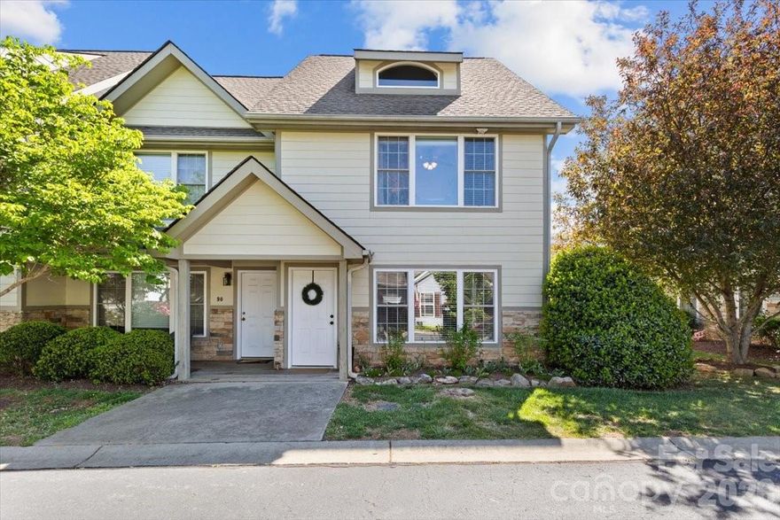 Immaculately maintained townhome with personal touches and customizations that make this end unit stand out above the others. What you see is what you get. That's right, if you like what you see in the photos you can have it just like that because the furniture is included. Perfect for first time home buyers, ready to go rental, or stress free downsize. Another weight off your shoulders is the fact that the HVAC is just one year old and the hot water heater was replaced in 2022. The icing on the cake is the long-range, year-round mountain view from one of the upstairs bedrooms, both of which have en-suite bathrooms. You're also within a mile +/- of schools, groceries, pharmacy, and the best diner around. Just 15 minutes to downtown Asheville. Don't forget about the community pool!