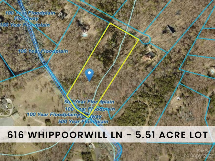 Beautiful 5+ acre lot in private and lovely Ridge Run.  Build your dream home now or keep for the future. This is a fully fenced property with a gently rolling terrain, stream, and beautiful hardwood trees.   The setting is gorgeous and private.  This is a large deep lot with ample road frontage.
Seller has ordered perc test which should be completed in the coming days.  616 Whippoorwill backs to a wonderful 15 acre equestrian property also owned by the seller that includes approx 6000 sq foot house, 6 stall barn, a 6 acre pasture, riding ring and a stocked fish pond.  Contact agent for more info.  
Per covenants,  no lot shall be subdivided by sale or otherwise, so as to reduce the total lot area shown on the plat, except by, and with written consent of Ridge Run. 

No sign.  Address numbers are on the white picket fence in front of parcel.