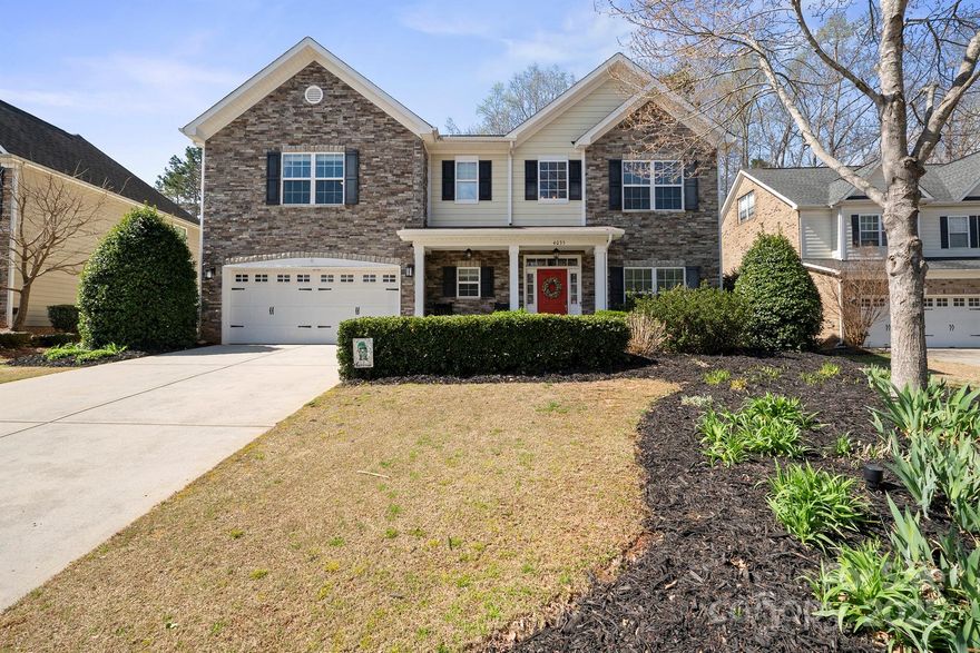 Welcome to this stunning 4-BR, 2.5-BA home in a prime Indian Land location. Designed for both style and comfort, this home boasts new luxury vinyl flooring downstairs 2022, new gas water heater, 2021, new HVAC dual zone 2021, new irrigation system 2022, new large outdoor storage shed 2021, new ceiling fans with remote 2022, and whole house air filtration system.  Gourmet kitchen features granite countertops, beautiful white cabinets and s/s appliances. Downstairs office/flex room with french doors. Huge primary suite with 2 walk-in closets! Big laundry room with plenty of drop zone space. Step outside to the private landscaped backyard where you can enjoy a truly a tranquil escape. Nestled in a friendly, well-established community, this home offers easy access to Fort Mill, Ballantyne, I-485 and Uptown Charlotte. Shopping, restaurants and grocery stores close by.