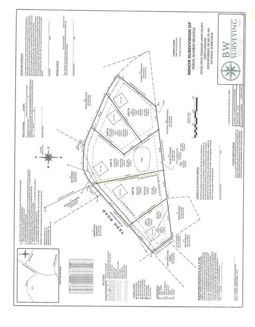 New 5 lot subdivision. Crenshaw Loche.   Lot 2, One of the largest of the 5 lots.  The lots range in price from $125K- 250K depending upon size.  CCR's are Recorded!  Frontline Construction is an Approved Builder! Quiet country setting on a non drive-thru road.  Road terminates near property,  Enjoy the peaceful environment within 5 miles from I-485 at Lawyers Road exit and within 5 miles from Monroe toll road bypass.  Shopping and Restaurants nearby.   Sought after Fairview School District.   It's the right time to build your dream home. 
These lots will quickly! Seller has paid for septic engineering and is offering $5,000 towards closing costs  providing it closes within 60 days if contract date.