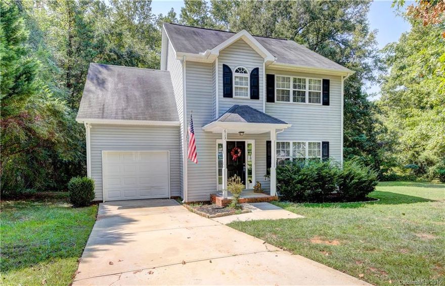 Beautiful three bedroom two story home with a bonus room in the cul-de-sac! The home features a master suite with trey ceilings, walk-in closet, double vanities, a tub, and separate shower. Entertain in the cozy great room with a gas log fireplace that opens to the formal dining room. This home sits on a great lot with a gorgeous backyard that backs up to the woods surrounding Wildcat Creek! Protect your vehicle in the attached one car garage.