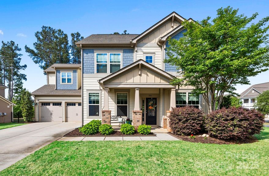 Welcome home to this exceptional 5-bedroom, 3.5-bath gem, perfectly positioned on a corner lot in sought-after Retreat at Rayfield. Step inside the sun-filled open floor plan where new flooring and fresh design touches create a space that’s inviting and functional. The chef’s kitchen iand great room is the heart of the home, with sleek granite countertops, white cabinetry, stainless appliances, and a 5-burner gas range centered around a spacious island—ideal for gatherings. Formal dining room and cozy breakfast nook offer charming spaces to connect. The serene primary suite features a spa-inspired bath and a custom walk-in closet, while four addt'l rooms provide flexibility for guests, home office, or play. Enjoy your evenings on the screened porch, overlooking a beautifully landscaped yard with travertine patio, fire pit, and irrigation. With top-rated schools, vibrant amenities, and low SC taxes this home blends luxury & lifestyle in one of Indian Land’s friendliest neighborhoods.