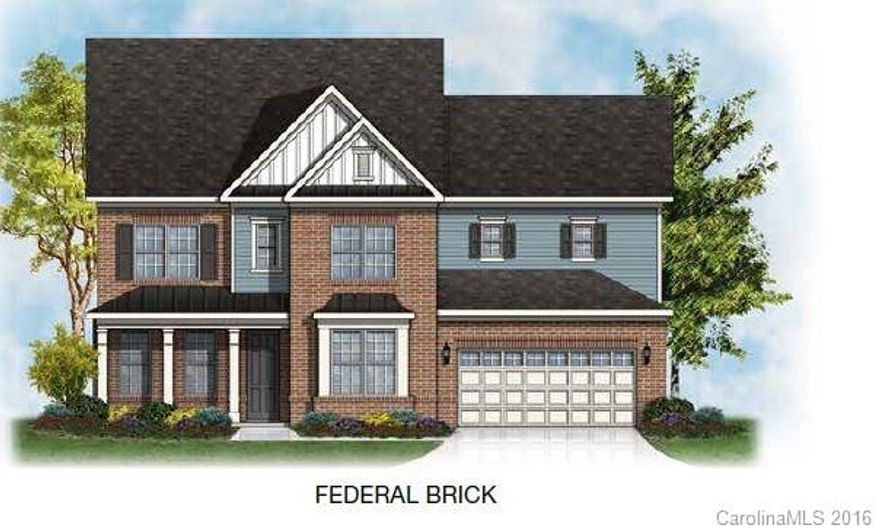 London Federal Brick front, available for a July closing, 5 beds, 4.5 baths, 2 car garage